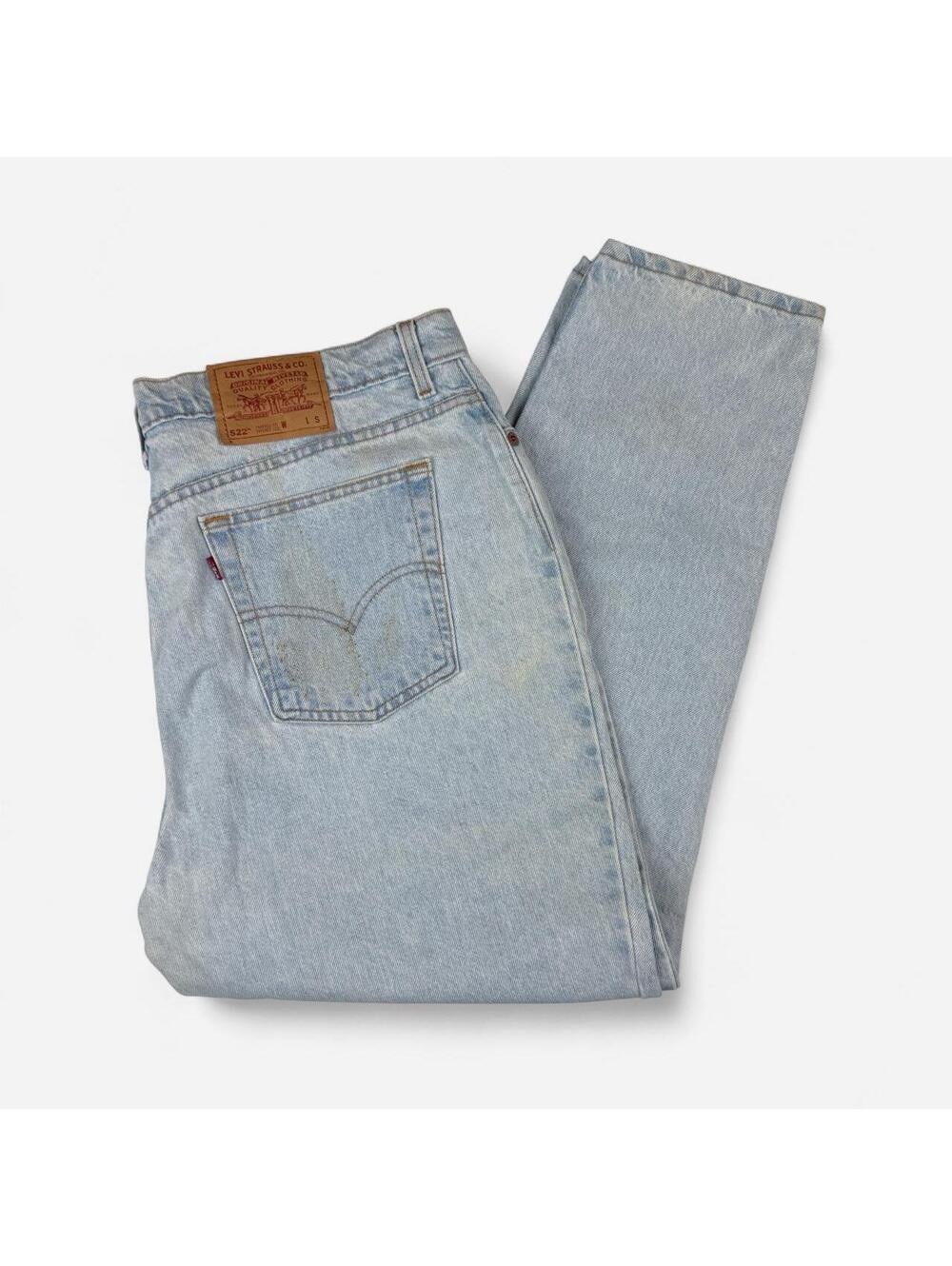 Levis 522 90s  Light wash high rise tapered mom jeans waist 38"